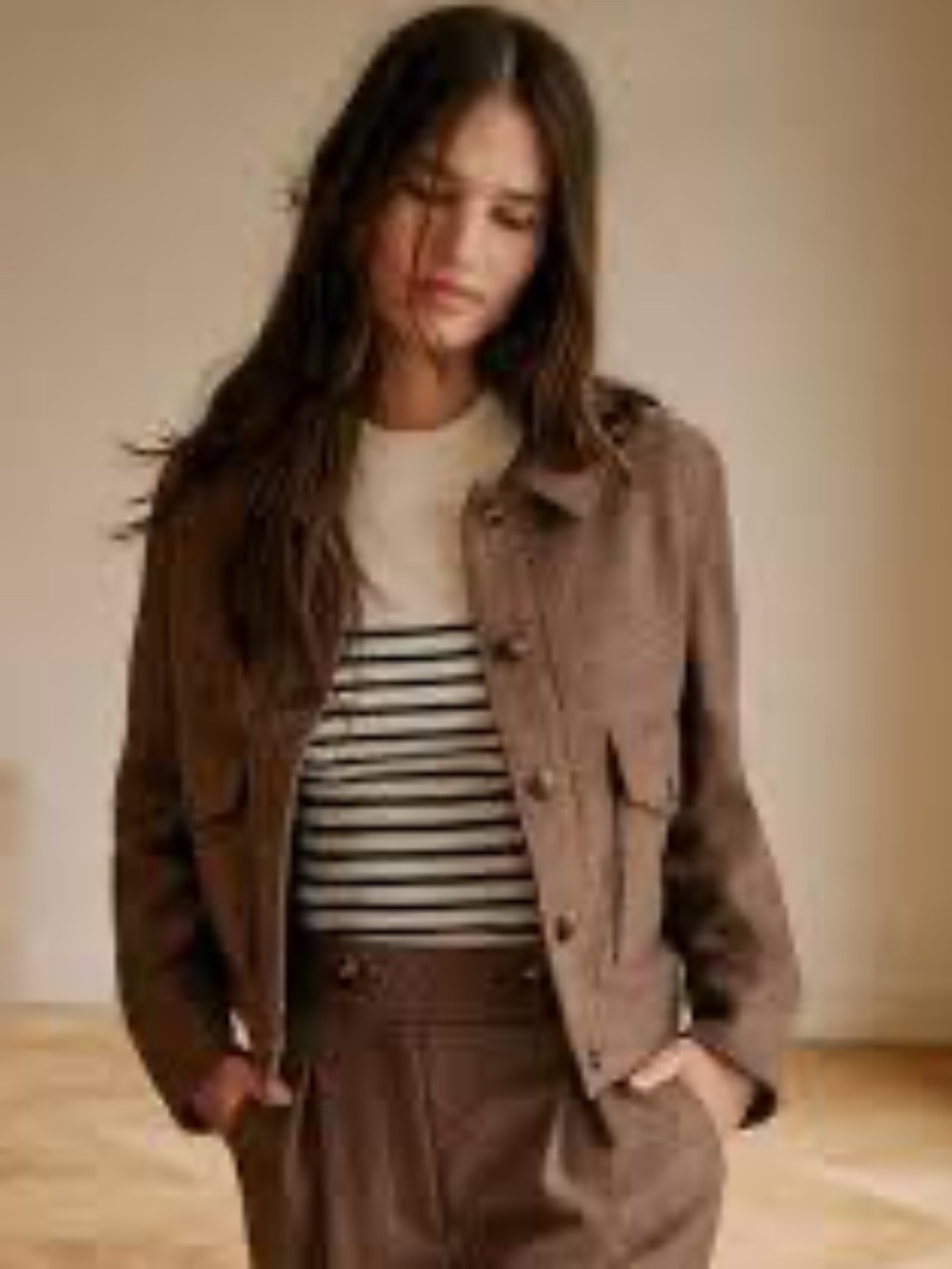 Sezane Terry Jacket - Taupe NWT